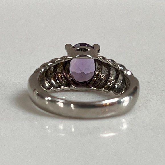 Sundance Amethyst Sterling Silver Handmade Ring | Vintage Artisan Jewelry - Picture 15 of 16